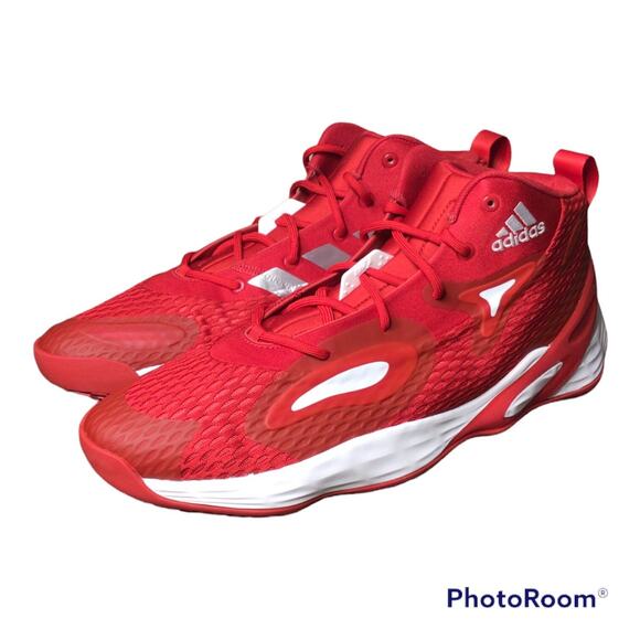 ADIDAS MENS SIZE 14 NIB EXHIBIT A SM RED SAMPLE MID BASKETBALL SHOES GW7934 main image 7